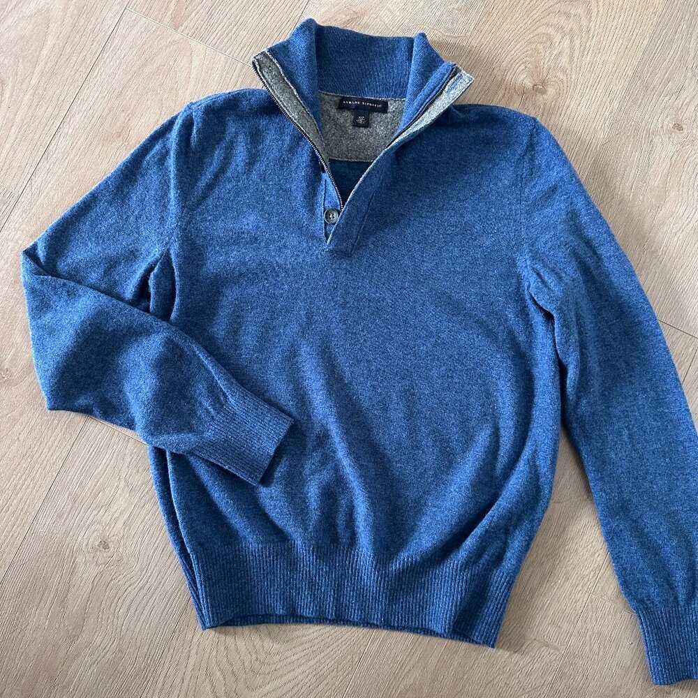 Men's Merino Sweater sz S - Blue